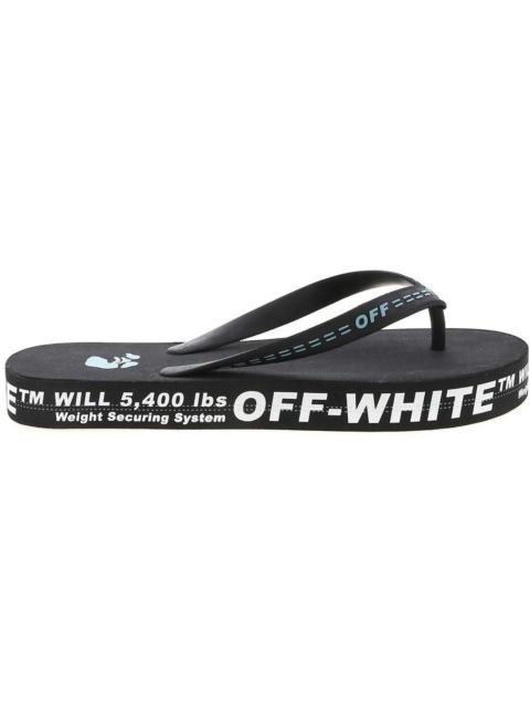 Off-White OFF-WHITE Logo Flip Flop Black White