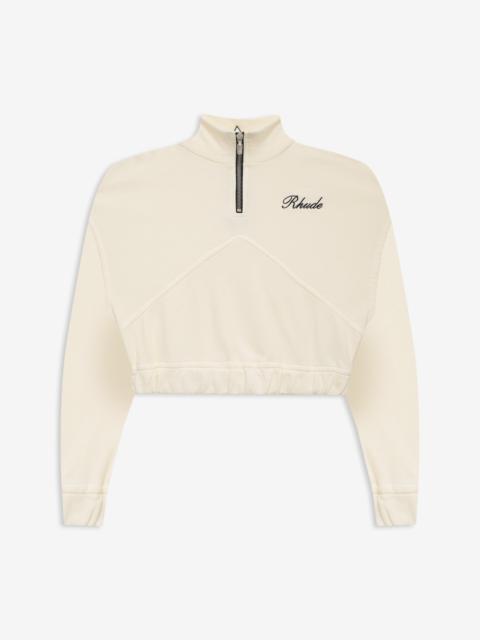 Rhude LOGO CROPPED QUARTER ZIP