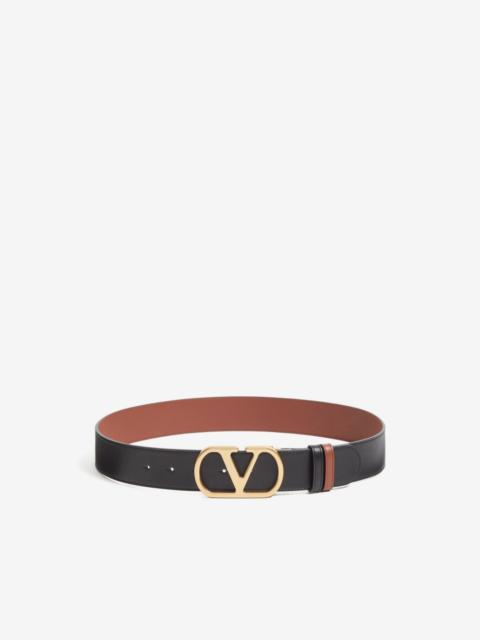 Valentino reversible Vlogo Signature belt in glossy calfskin 40mm