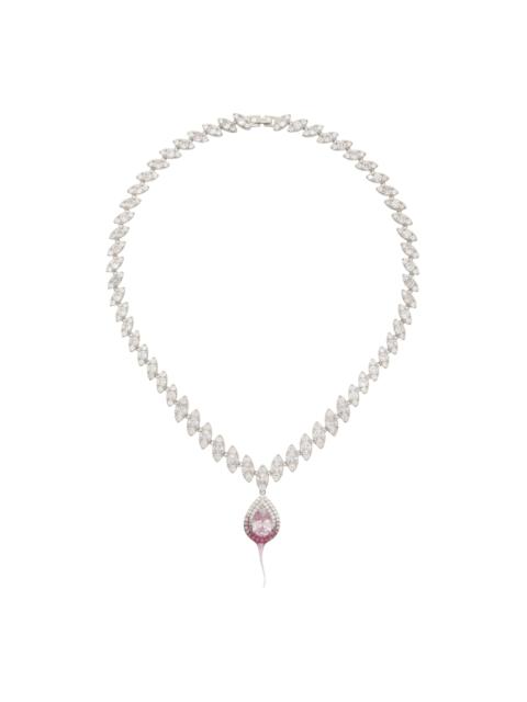 OTTOLINGER SSENSE Exclusive Silver & Pink Diamond Dip Necklace
