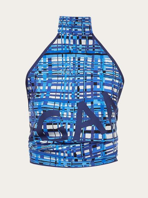 FERRAGAMO CHECK PRINT TOP
