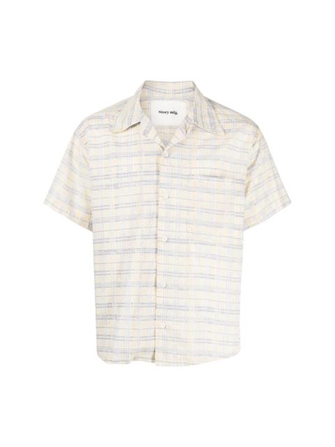 check-print short-sleeve shirt