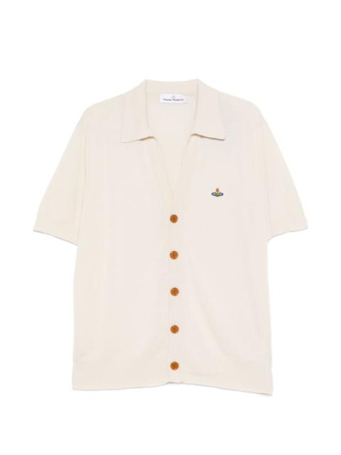 Vivienne Westwood button-fastening logo-embroidered polo cardigan