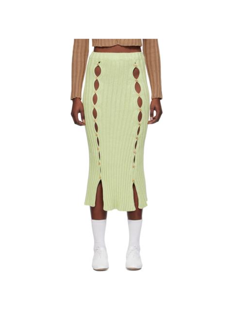 BASERANGE Green Loulou Maxi Skirt
