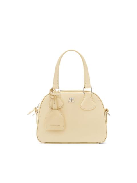 courrèges mini Bowling leather tote bag