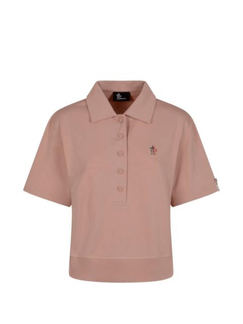 Moncler logo-patch cotton polo shirt