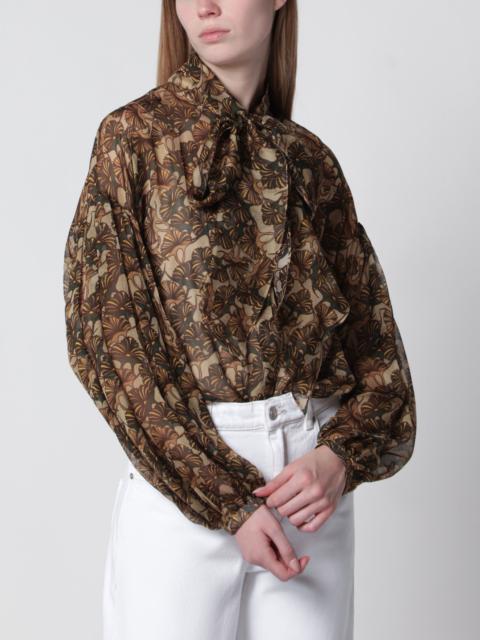 Max Mara Studio Printed silk chiffon blouse