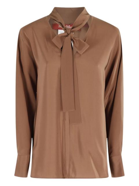 Max Mara bow-collar silk blouse