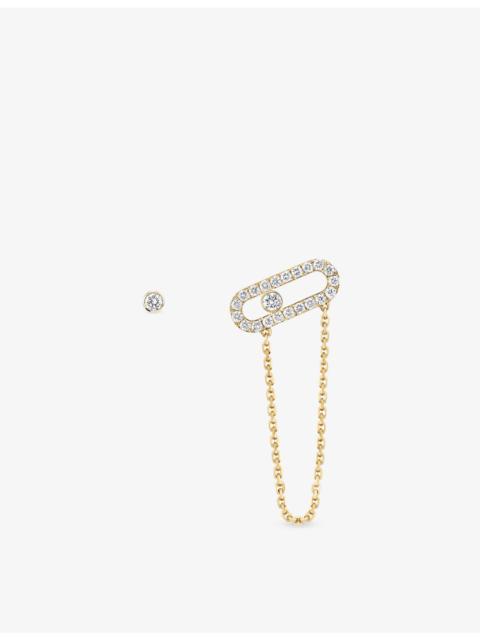 MESSIKA Move Uno 18ct gold and diamond chain and stud earrings