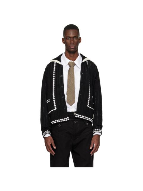 Andersson Bell Black New Fantasia Collar Cardigan