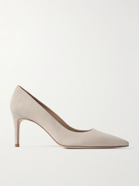 Stuart Weitzman Stuart Power suede pumps Stone