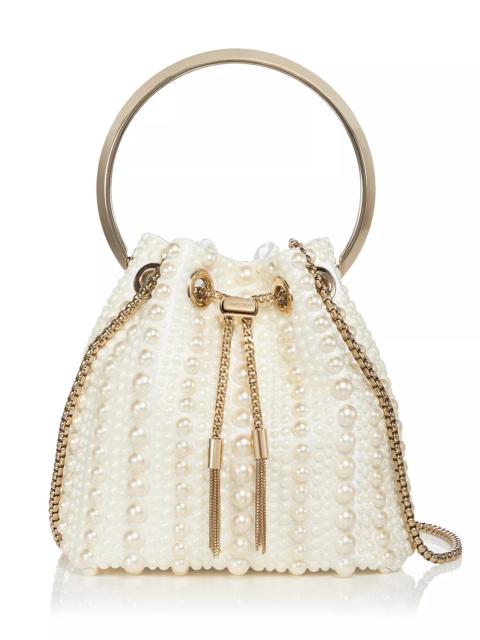 Bon Bon Imitation Pearl Embellished Bucket Bag