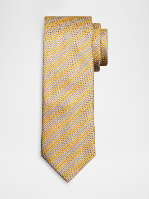 Brioni Men & apos;s Geometric-Woven Jacquard Silk Tie