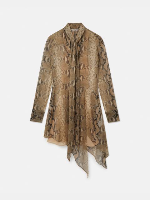 Stella McCartney Python Print Silk Chiffon Dress
