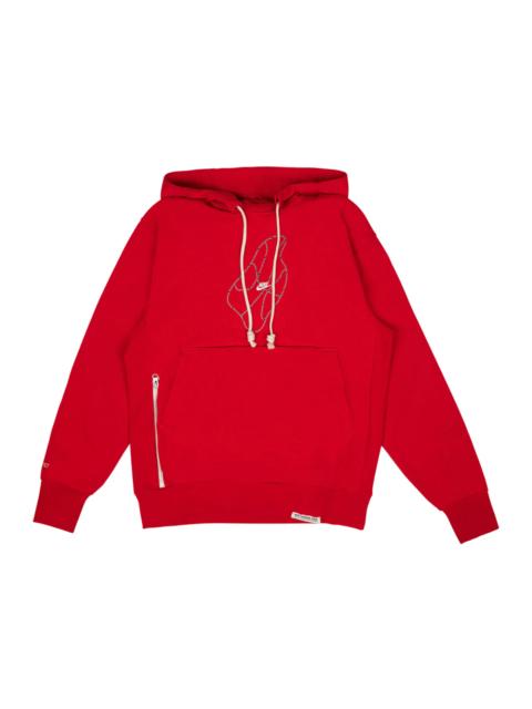 Nike Standard Issue Basketball Pullover Dri-Fit Loose Fit Hoodie Red