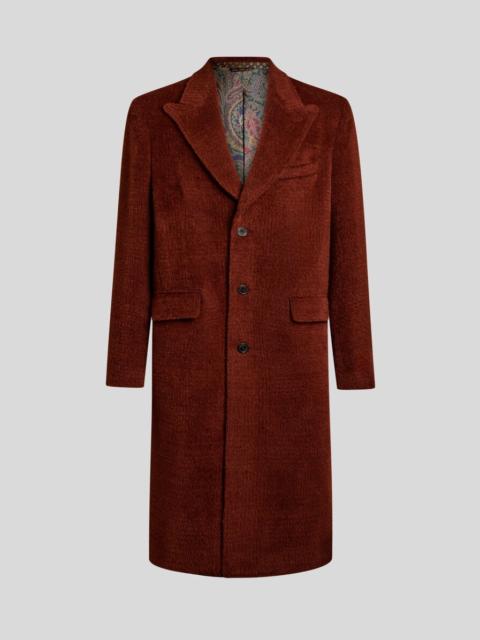 Etro WOOL AND ALPACA WOOL COAT WITH CHECK TEXTURE