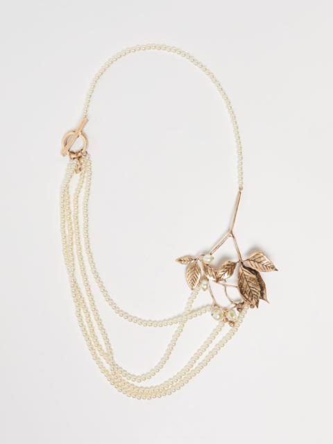 Max Mara VIVETTA Metal and resin necklace
