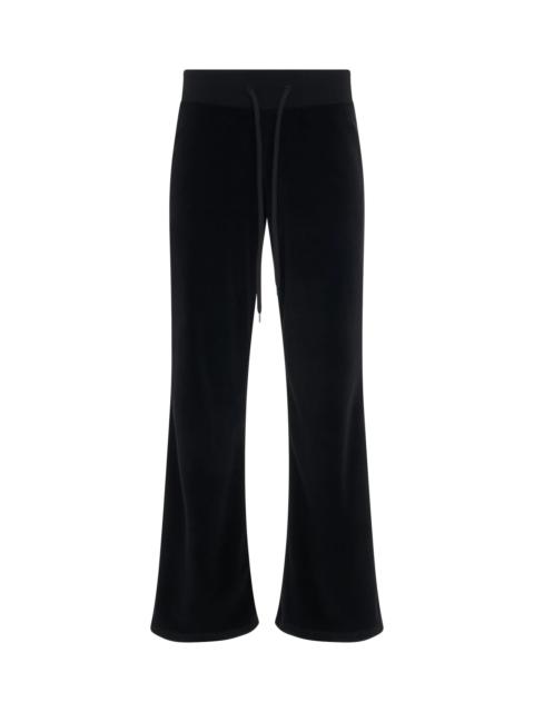 BALENCIAGA Low-Waist Velvet Joggers Pants in Black