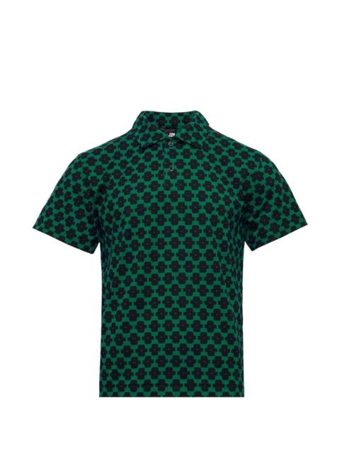 Comme des Garçons Homme Plus geometric-print cotton polo shirt