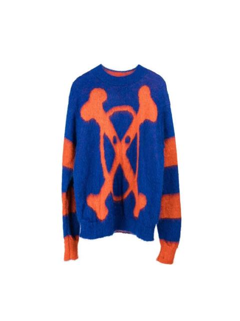 Walter Van Beirendonck CROSSED BONES KNIT - MAZZARINE BLUE