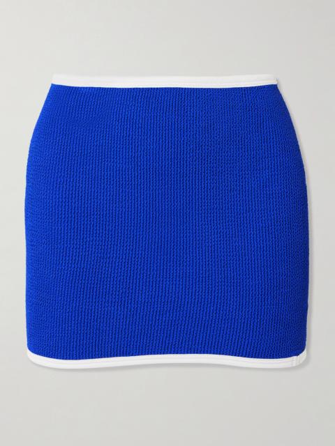 Hunza G Devyn Convertible Two-tone Original Crinkle Swim Skirt