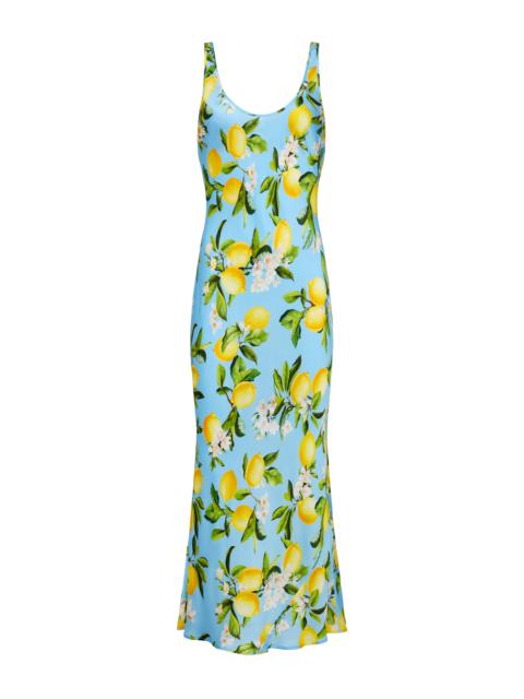 L'AGENCE Akiya Satin Maxi Dress