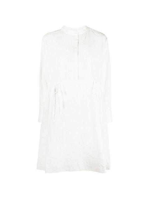 See by Chloé embroidered long-sleeve shirt dress