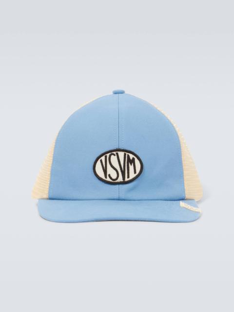 visvim Logo cotton canvas and mesh baseball cap