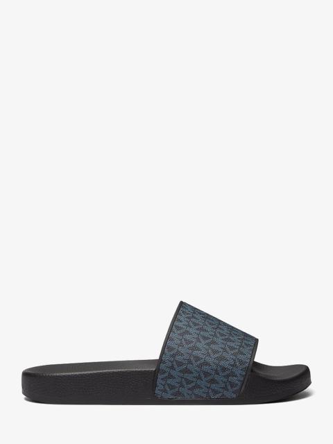 MICHAEL KORS Dawson Signature Logo Slide Sandal