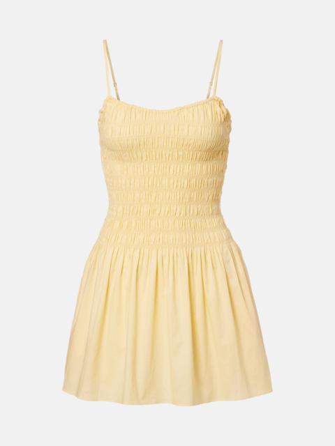FAITHFULL Araceli shirred cotton minidress