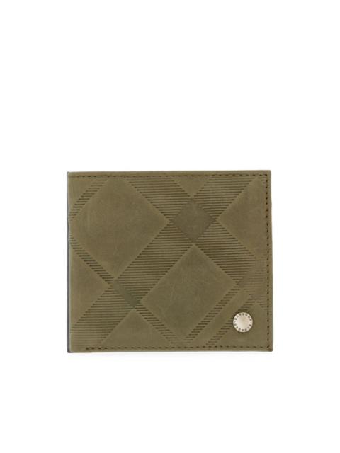 Barbour Beith Tartan-embossed leather wallet