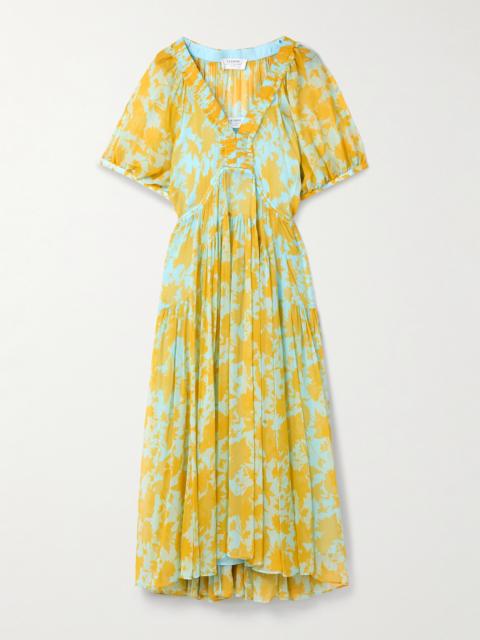 LA LIGNE Constance Floral-print Silk-chiffon Midi Dress