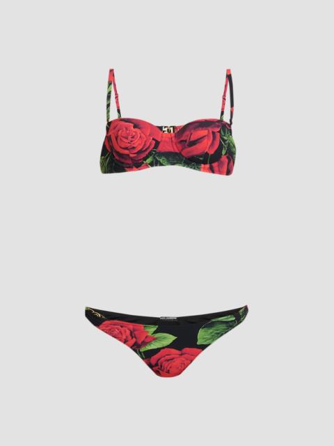 Dolce & Gabbana Women's St. Sicilia Printed Bikini - Rose Nero