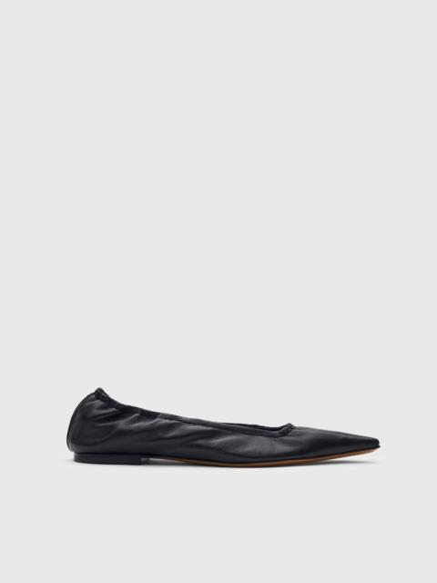 ATP ATELIER Aprica Black Shiny Nappa Ballet flats