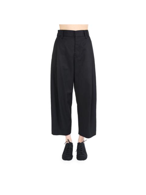 pleat-detailing cropped trousers