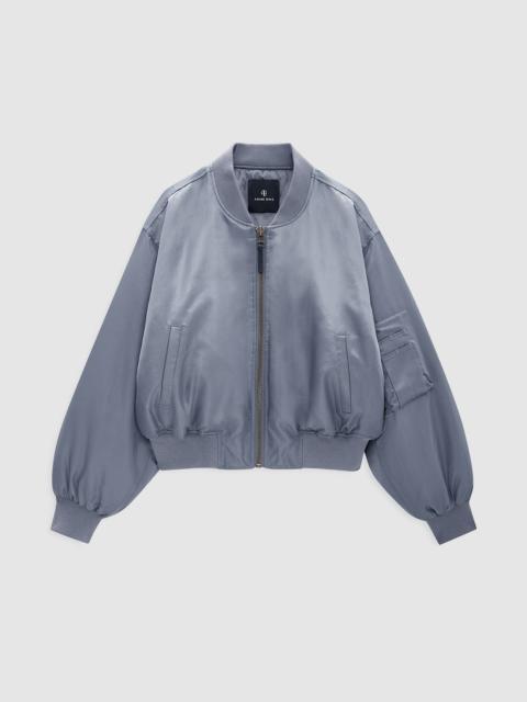 ANINE BING Cropped Leon Bomber - Dark Grey