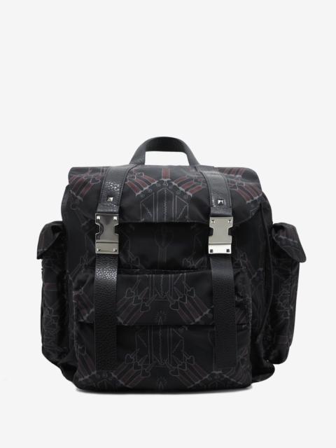 Black Loveblade Print Backpack