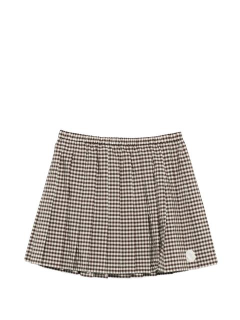 Moncler checked pleated mini skirt