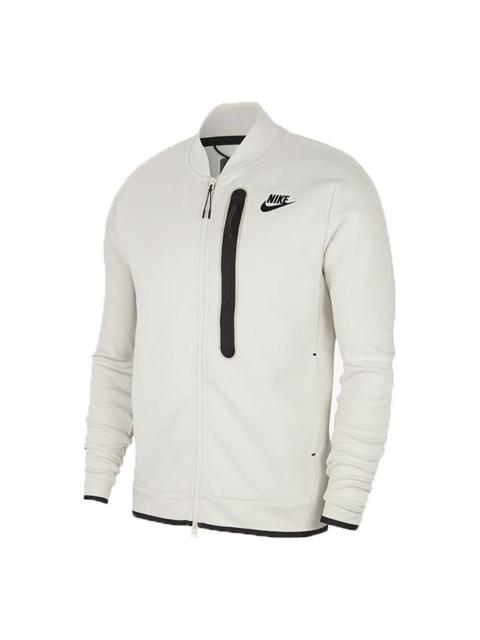 Nike Tech Fleece Long Sleeves Stand Collar Jacket White CZ1797-072