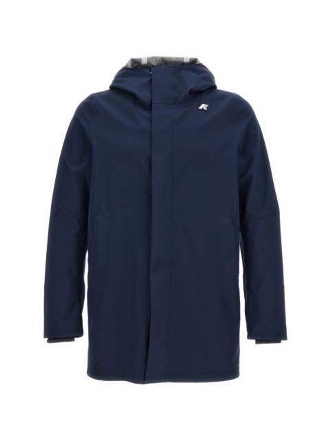 K-WAY hooded logo-patch coat