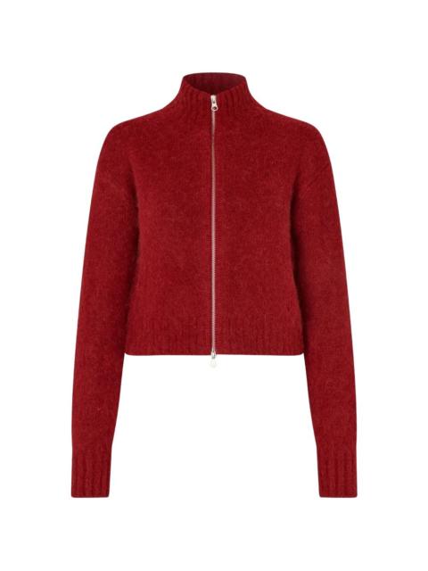 SAMSØE SAMSØE Sajeanne zip-up hig-neck knitted cardigan