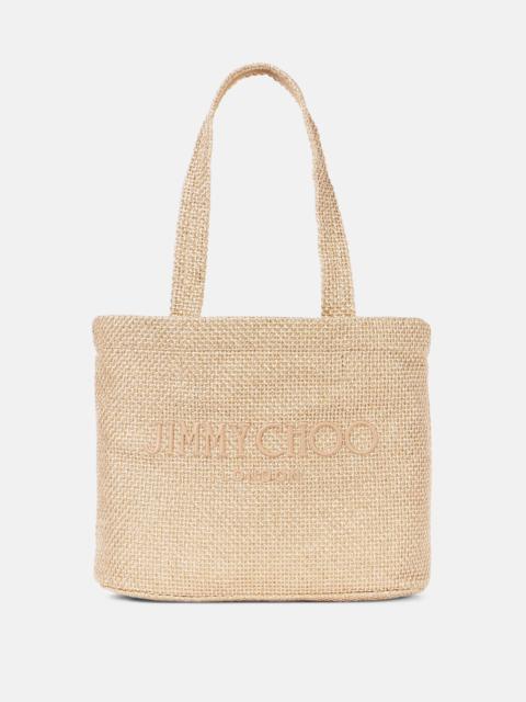 JIMMY CHOO Beach Medium embroidered tote bag