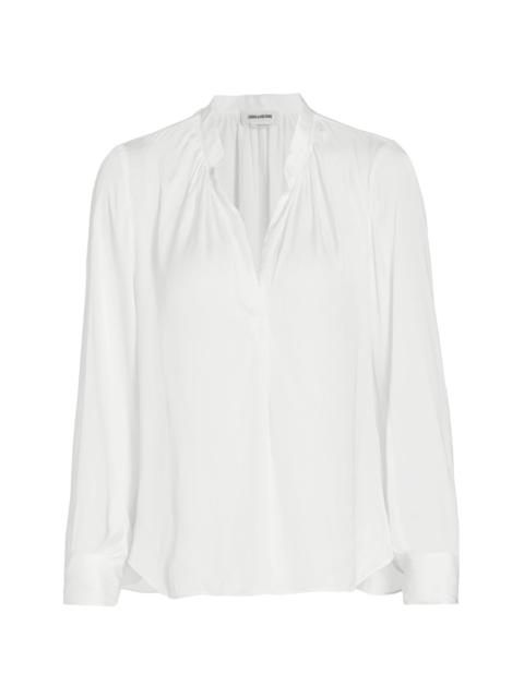 Zadig & Voltaire Women's Tink Draped Satin Blouse - Ecru