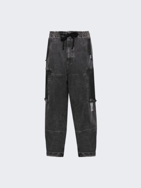 Maison MIHARAYASUHIRO Satin Cargo Trousers Black