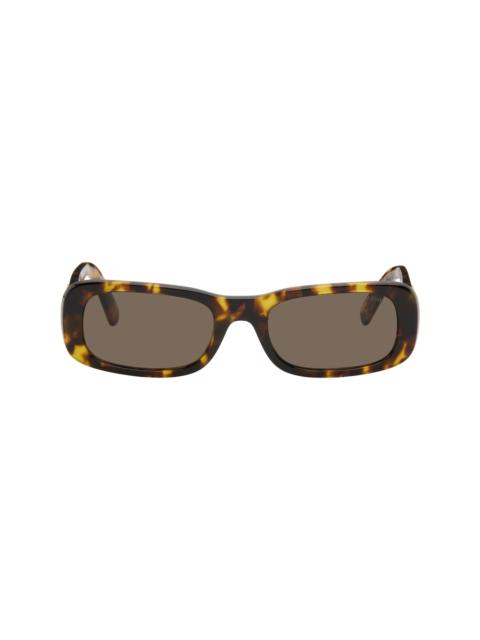 Miu Miu Brown Square Acetate Sunglasses