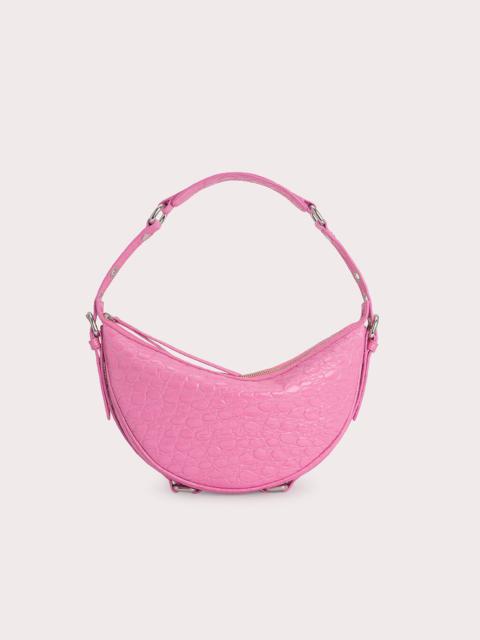 Gib Lipstick Circular Croco Embossed Leather