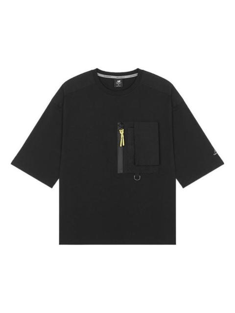 New Balance 새로운 균형 캐주얼 패션 티 '블랙' AMT21371-BK