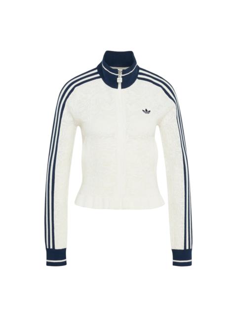 adidas (WMNS) adidas Originals Sports Track Top Asia Sizing 'Off White Night Indigo' KX6899