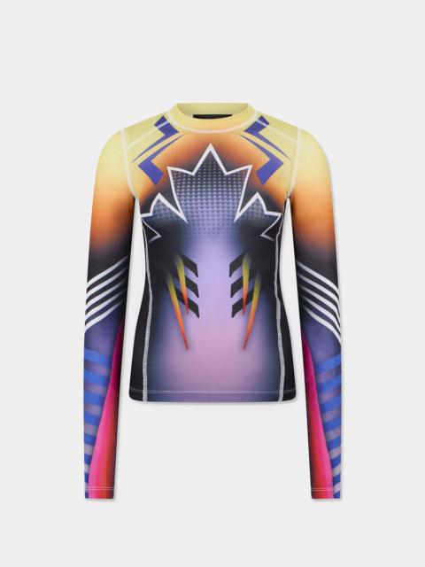 DSQUARED2 SKIERS PRINTED LONG SLEEVE T-SHIRT
