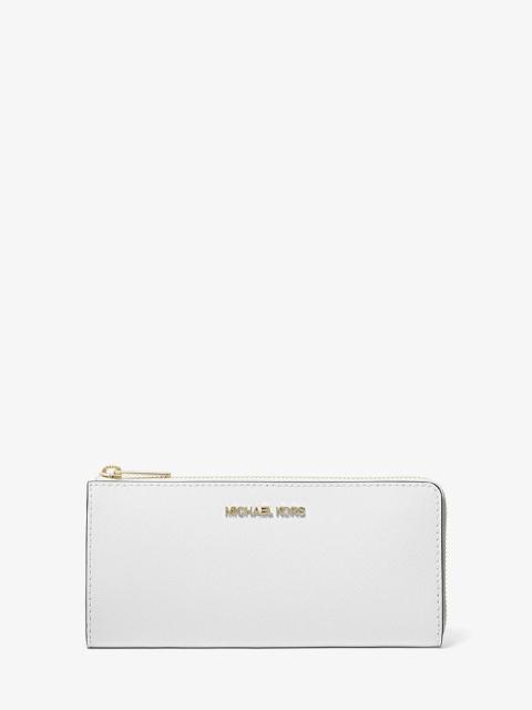 MICHAEL KORS Jet Set Travel Large Saffiano Leather Quarter-Zip Wallet